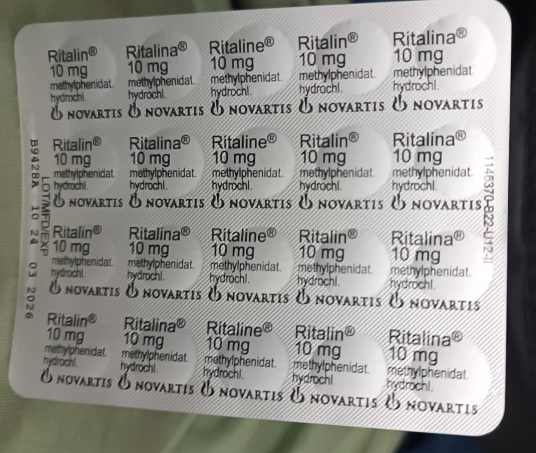 تصویر قرص ریتالین نوارتیس سوئیسی اصل